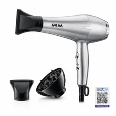 IRM - Secador De Cabello Profesional 5000w con Difusor Certificado SEC Plateado