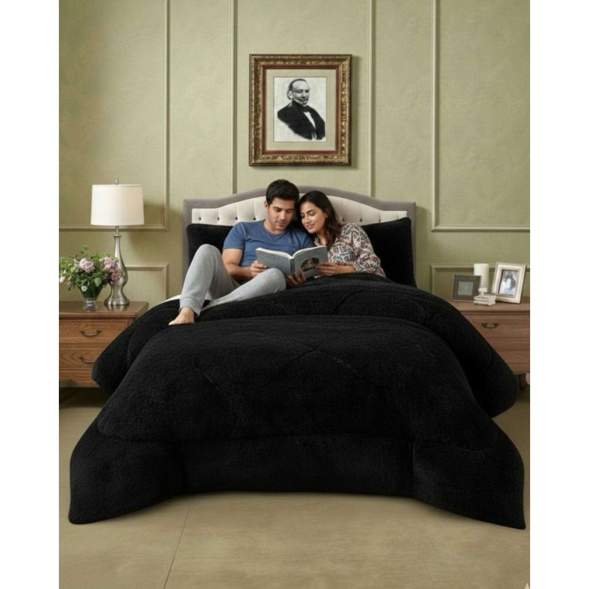 GENERICO - Cubrecama King Chiporro Peludo Premium 250x270 cm