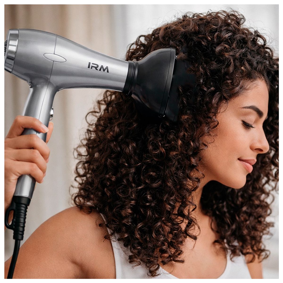 IRM - Secador De Cabello Profesional 5000w con Difusor Certificado SEC Plateado