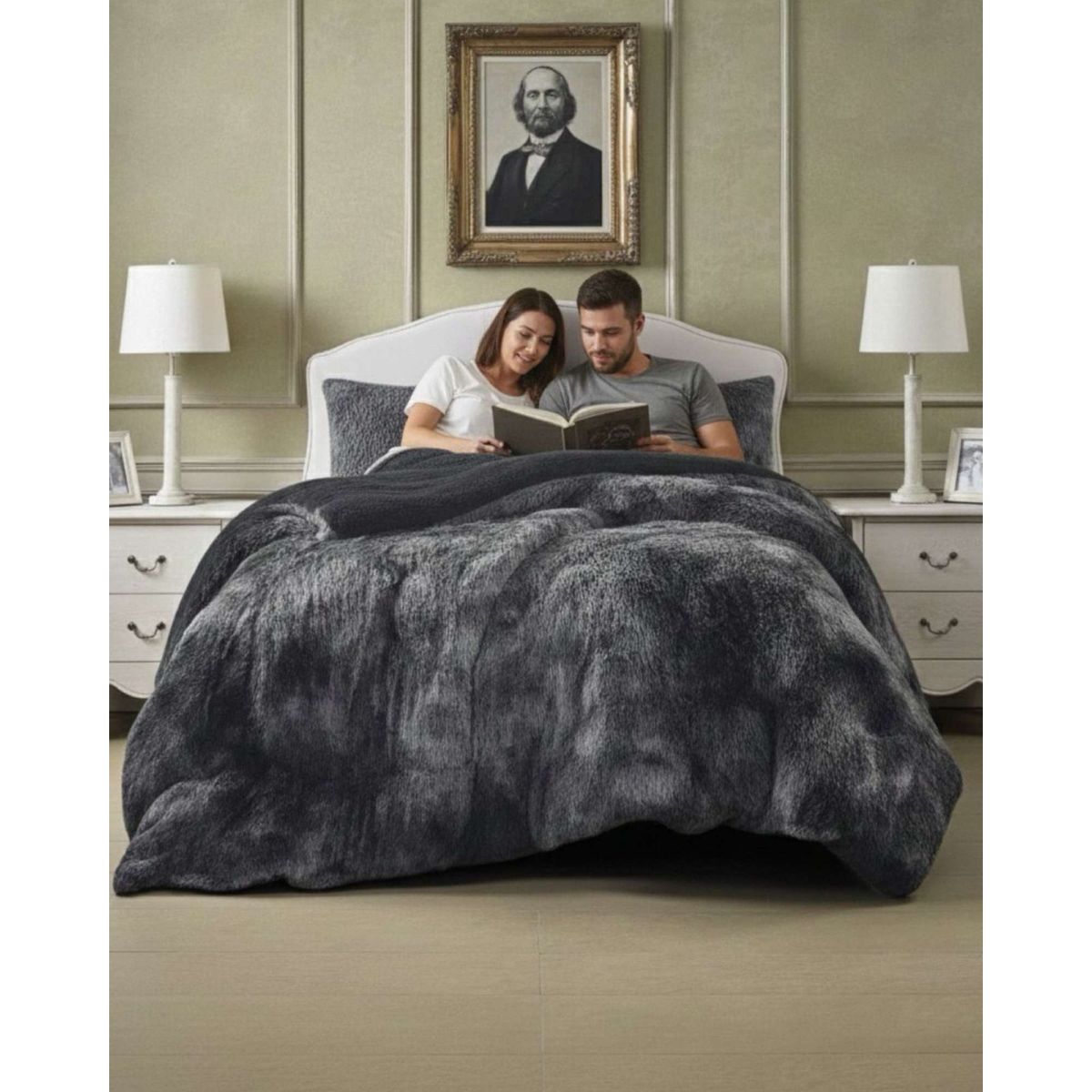 GENERICO - Cubrecama King Chiporro Peludo Premium 250x270 cm