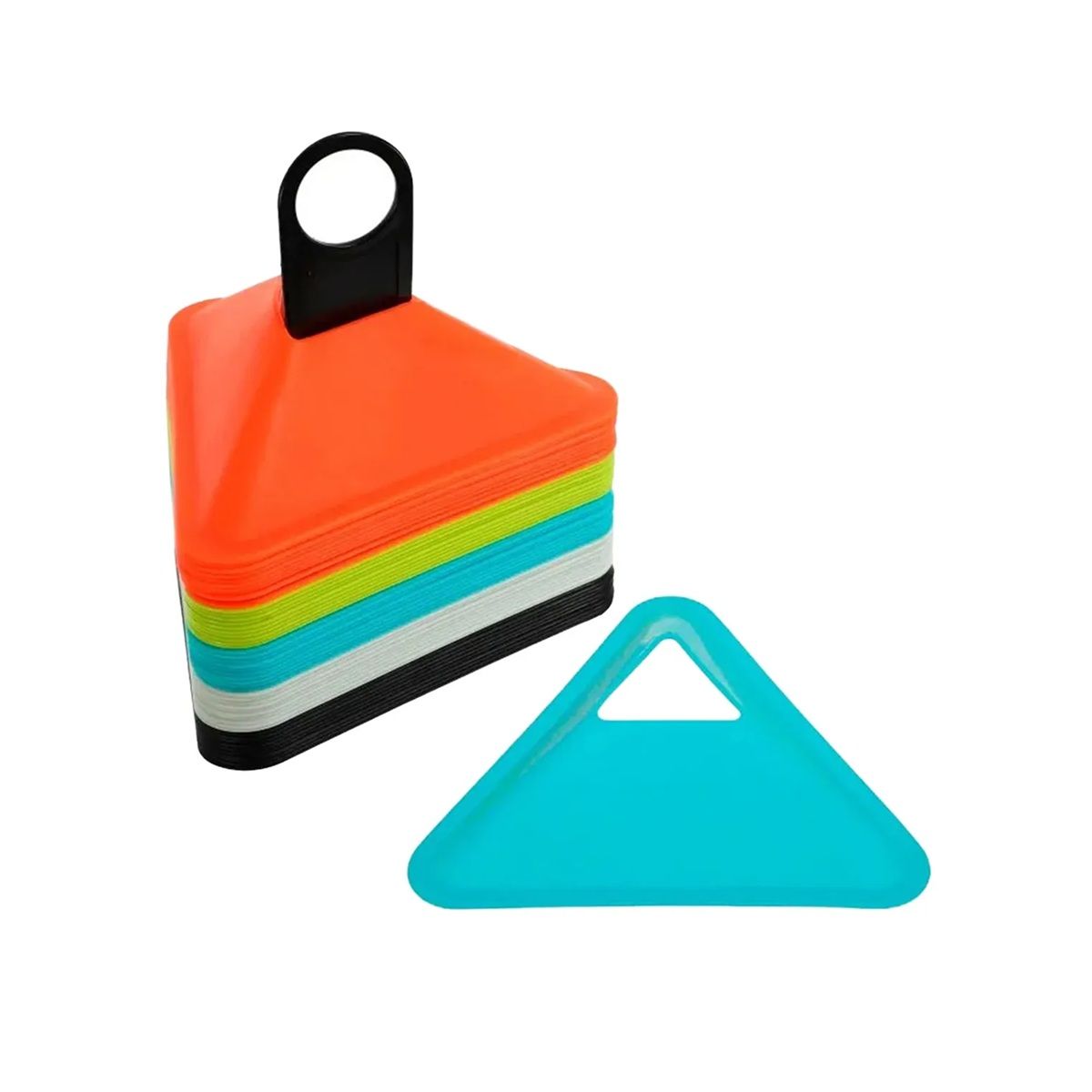 GENERICO - Set Conos Lentejas Triangulo 50 Unidades Agilidad Deporte