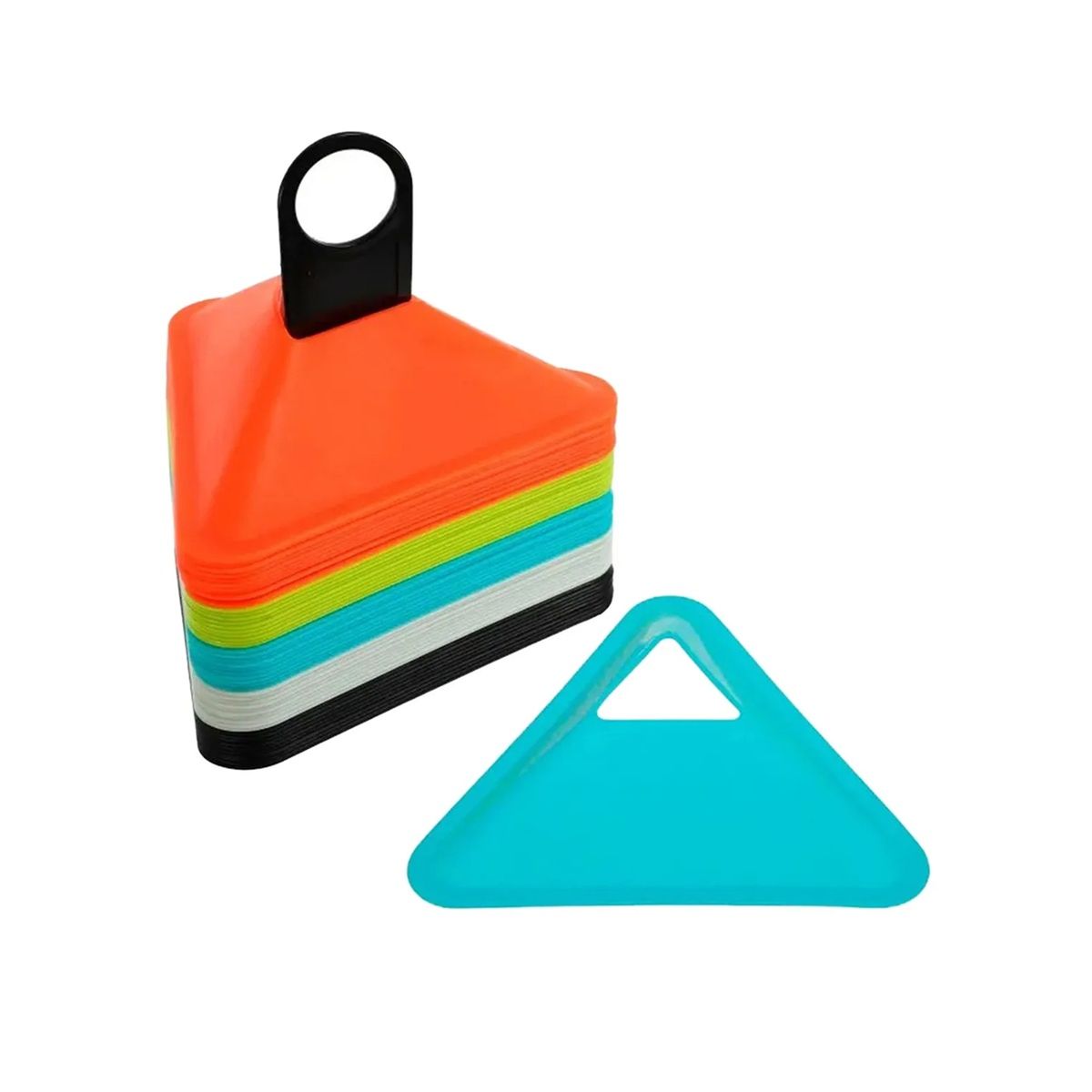 GENERICO - Set Conos Lentejas Triangulo 50 Unidades Agilidad Deporte