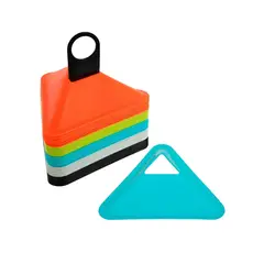 GENERICO - Set Conos Lentejas Triangulo 50 Unidades Agilidad Deporte