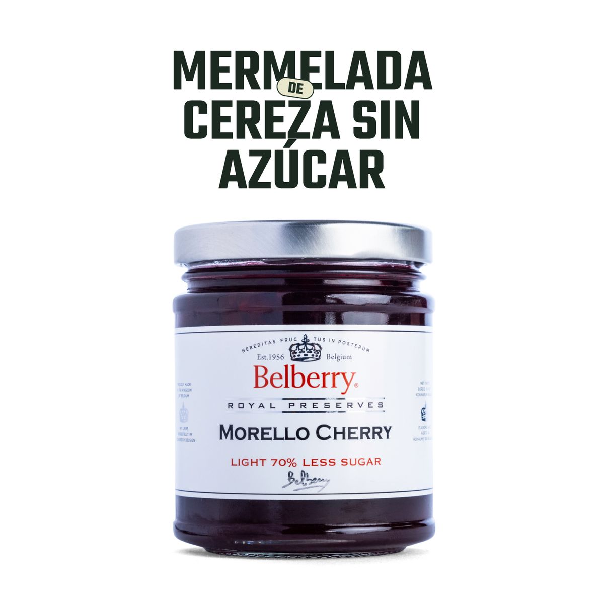 BELBERRY - Mermelada de Guinda bajo en azúcar Belberry 1 x 210 gr