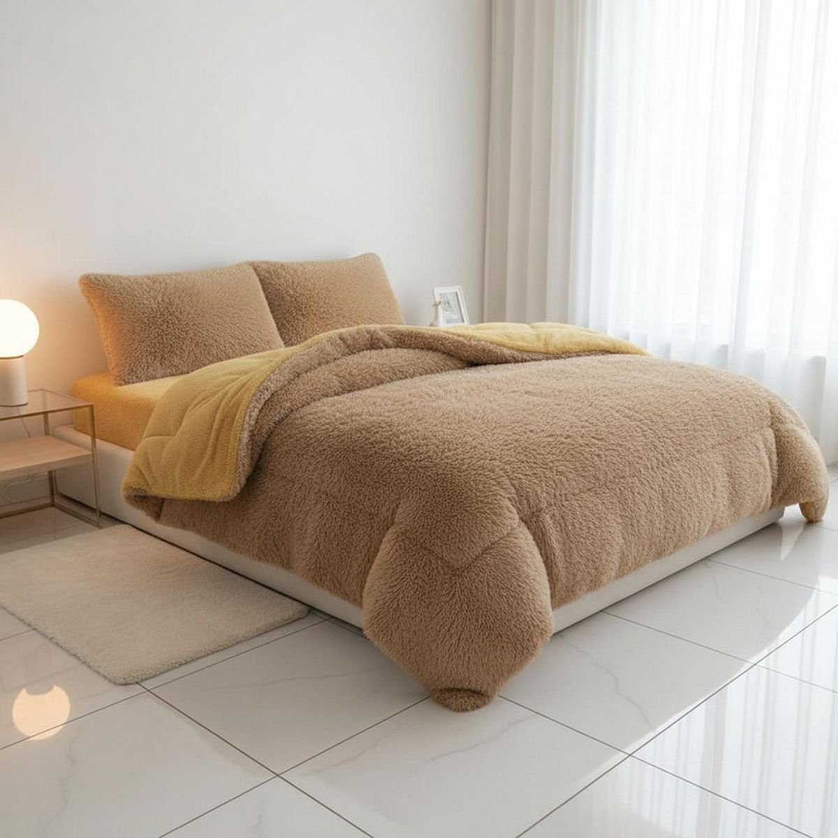 GENERICO - Cobertor King Peludo Con Chiporro + 2 Fundas Almohada - Multicolor - King