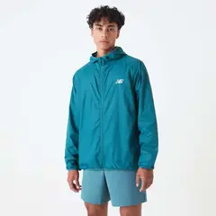 NEW BALANCE - Cortavientos Running Hombre Packable Verde