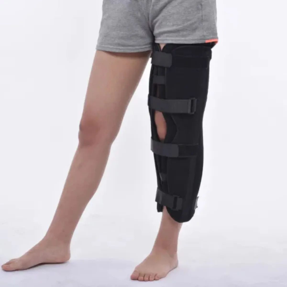 MOVI - Inmovilizador de Pierna con Varillas Ortopédico Ajustable TALLA S