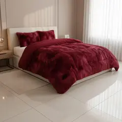 GENERICO - Cobertor Peludo Con Chiporro 2 Plaza + 2 Fundas Almohada - Multicolor - 2 Plazas