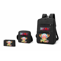 GENERICO - Set Mochila + Banano + Estuche ONE PIECE ENTRADA USB