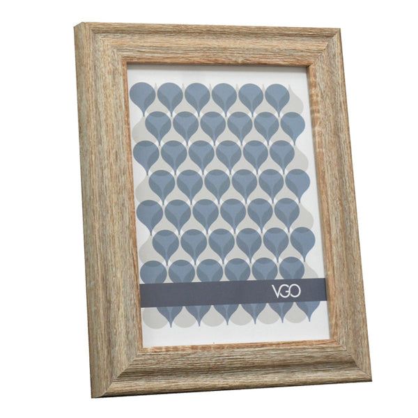 Marco madera moldura ancha Beige 10x15 cm Beige