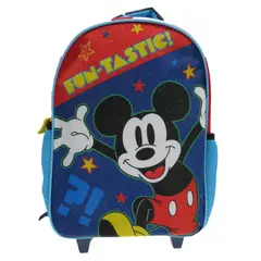 DISNEY - Mochila Escolar con Ruedas Niño FunTastic Mickey Azul