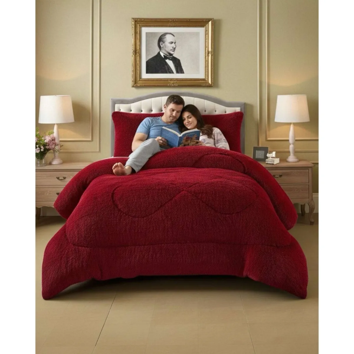 GENERICO - Cubrecama King Chiporro Peludo Premium 250x270 cm