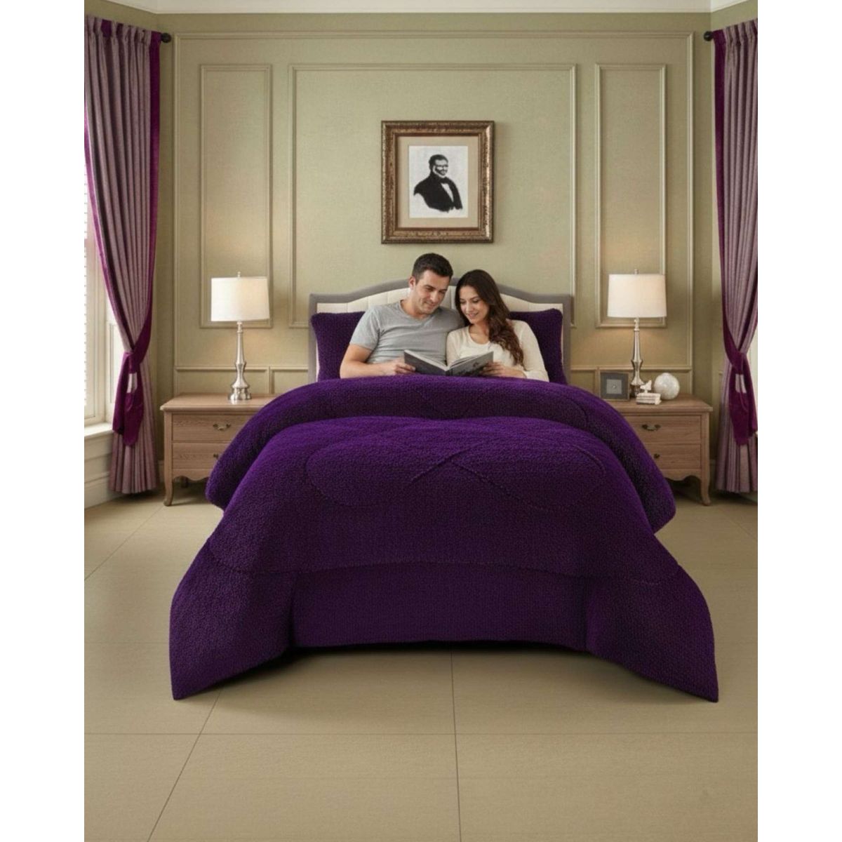 GENERICO - Cubrecama King Chiporro Peludo Premium 250x270 cm