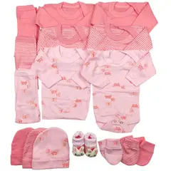 GENERICO - Pack 16 Piezas 0/3 Meses Rosado Mariposas