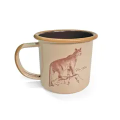 LENGA - Tazón Mug Acero Esmaltado Fauna Chilena Puma Austral Beige 330ml Lenga®