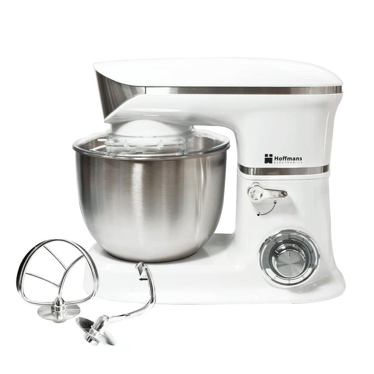 Batidora Amasadora Planetaria 1200W 6 Litros Pedestal Blanca