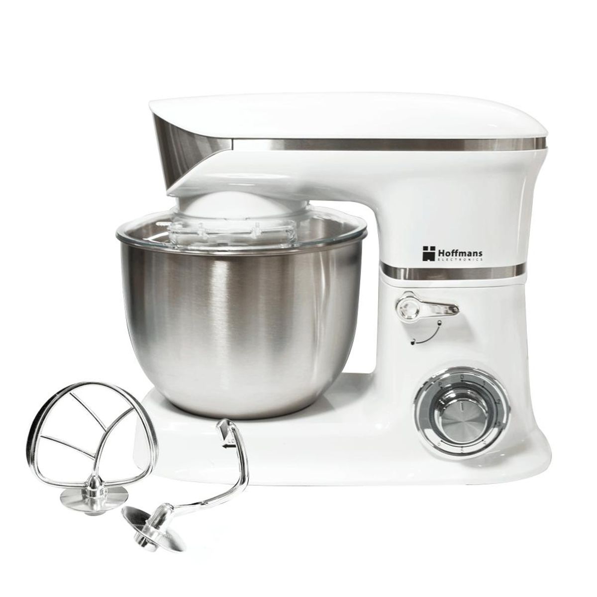 HOFMANN - Batidora Amasadora Planetaria 1200W 6 Litros Pedestal Blanca