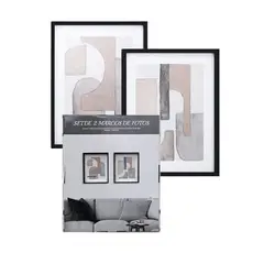 VGO - Marco Set 2 unidades madera 2 40x50 Negro