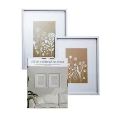 VGO - Marco Set 2 unidades madera 2 40x50 Blanco