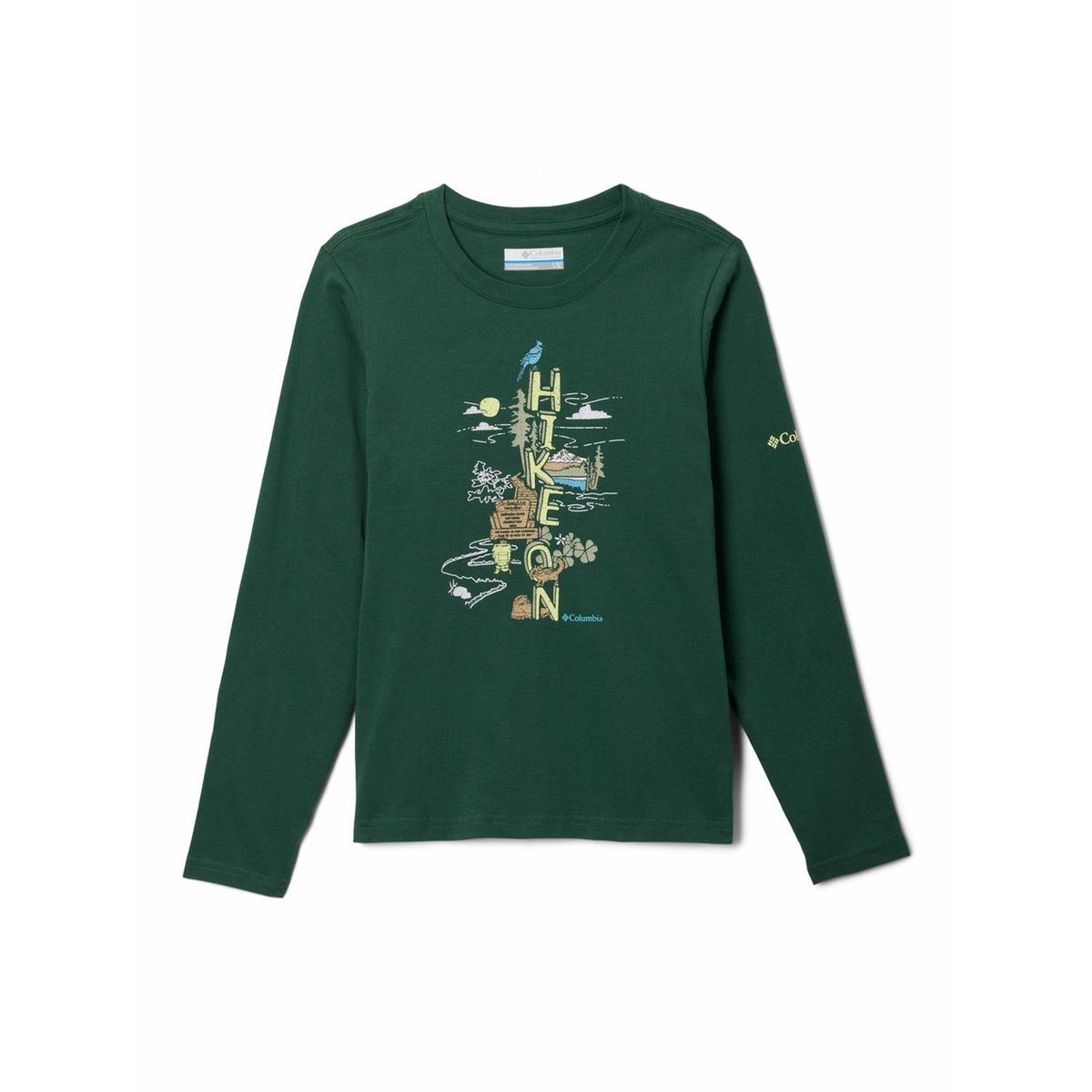 COLUMBIA - Polera ML Niño Dobson Pass Graphic Verde COLUMBIA