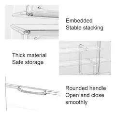 GENERICO - Caja De Almacenamiento Acrílico Apilable Transparente 27cm