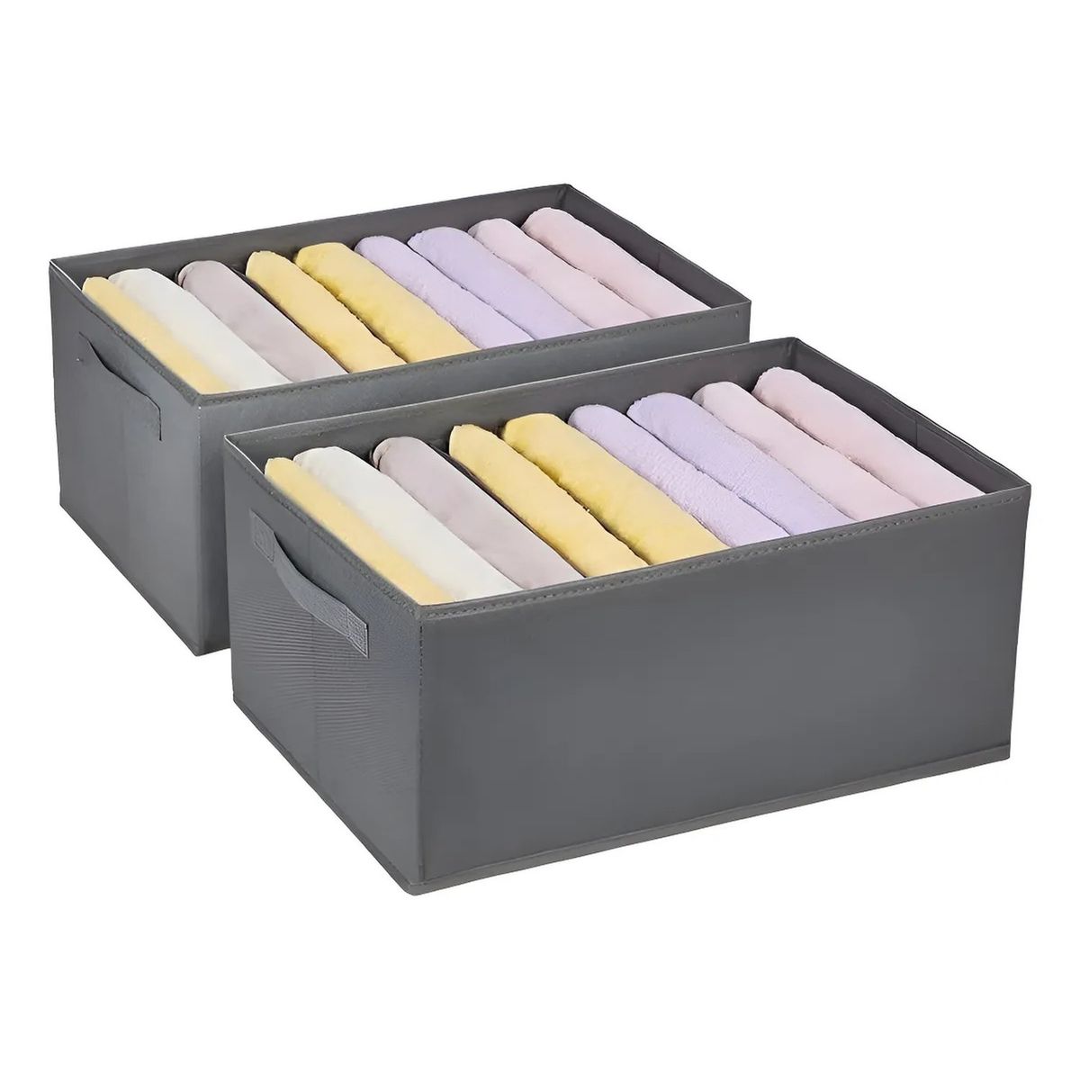 GENERICO - Caja Organizadora De Ropa Plegable Tela Gris Multipropósito