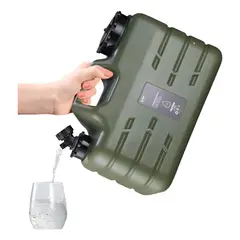 GENERICO - Bidón de Agua Portátil 5L Plástico Verde Camping Exterior