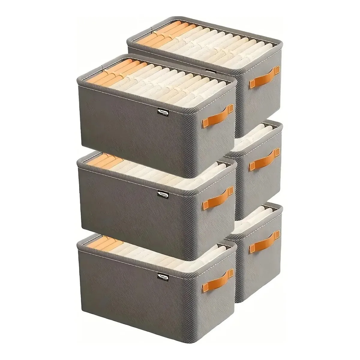 GENERICO - Caja Organizadora De Tela Almacenamiento Plegable 6 Piezas