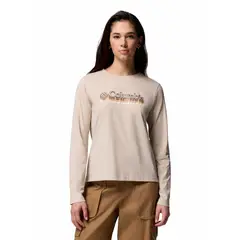 COLUMBIA - Polera ML Mujer Rolling Bend Graphic Gris