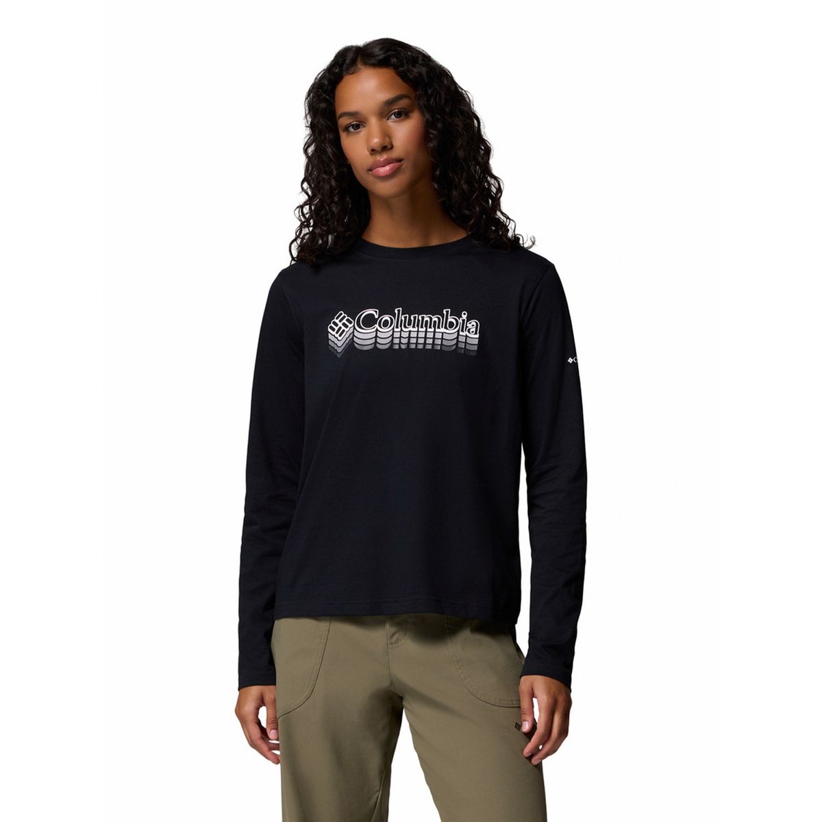 COLUMBIA - Polera ML Mujer Rolling Bend Graphic Negro COLUMBIA