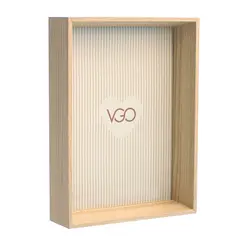 VGO - Marco madera con profundidad Natural 10x15 cm Natural