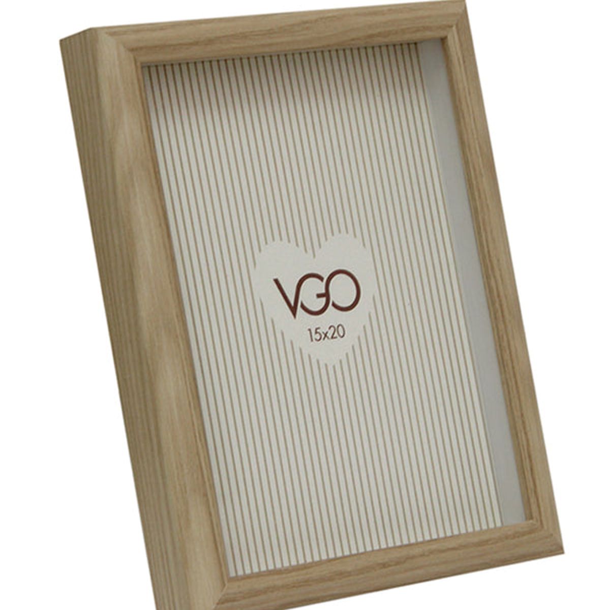 VGO - Marco madera redondeado con profundidad Natural 20x25 cm Natural Vgo
