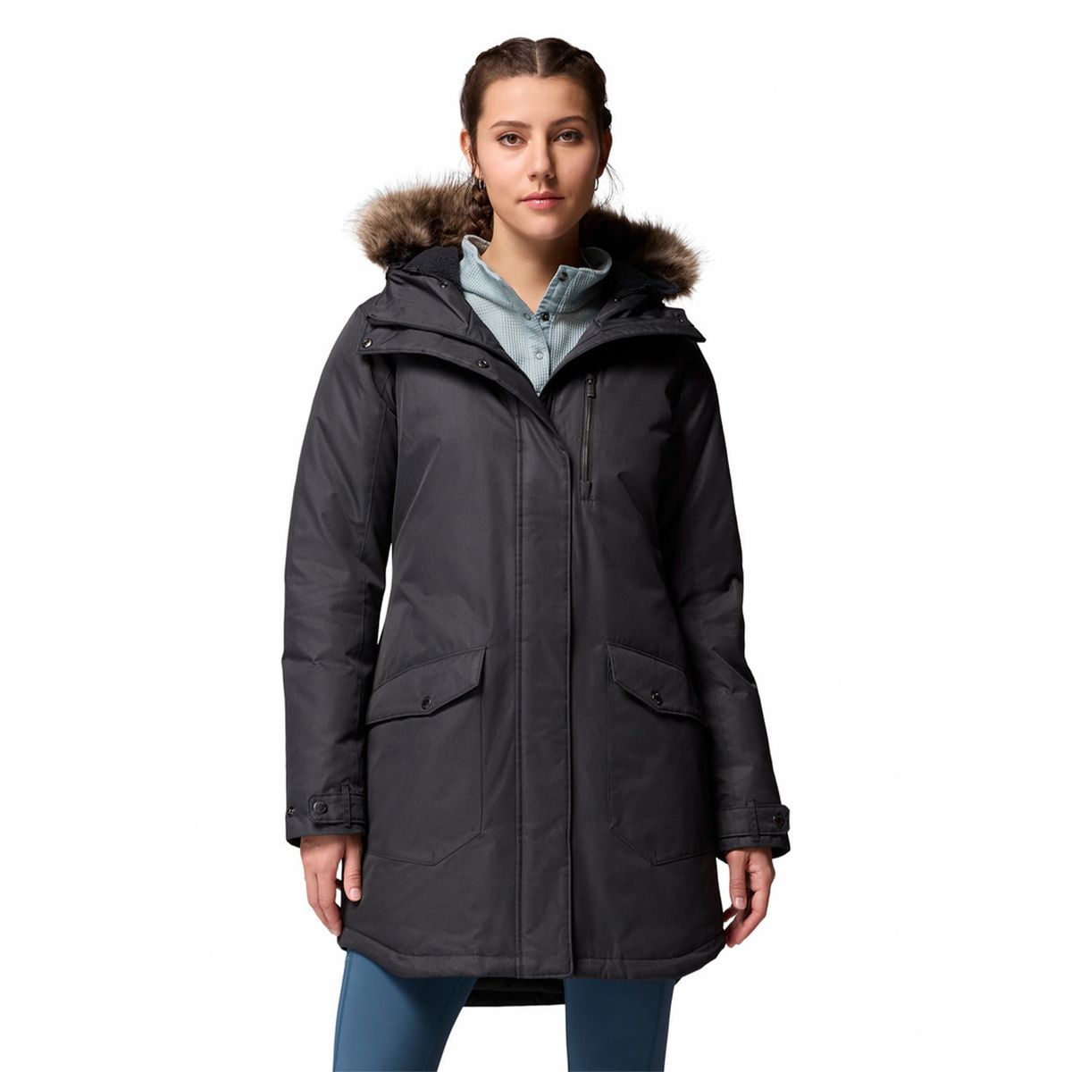 COLUMBIA - Parka Water Rep Mujer Suttle Mountain Negro COLUMBIA