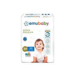 EMUBABY - Pañal Super Premium XG 34