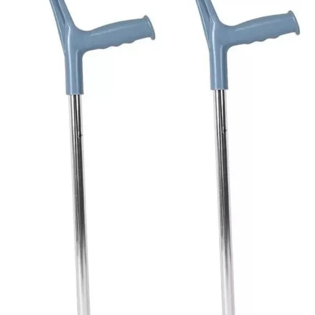 NO LOGO - 2 Bastón Muleta Canadiense Regulable En Altura Color Plateado