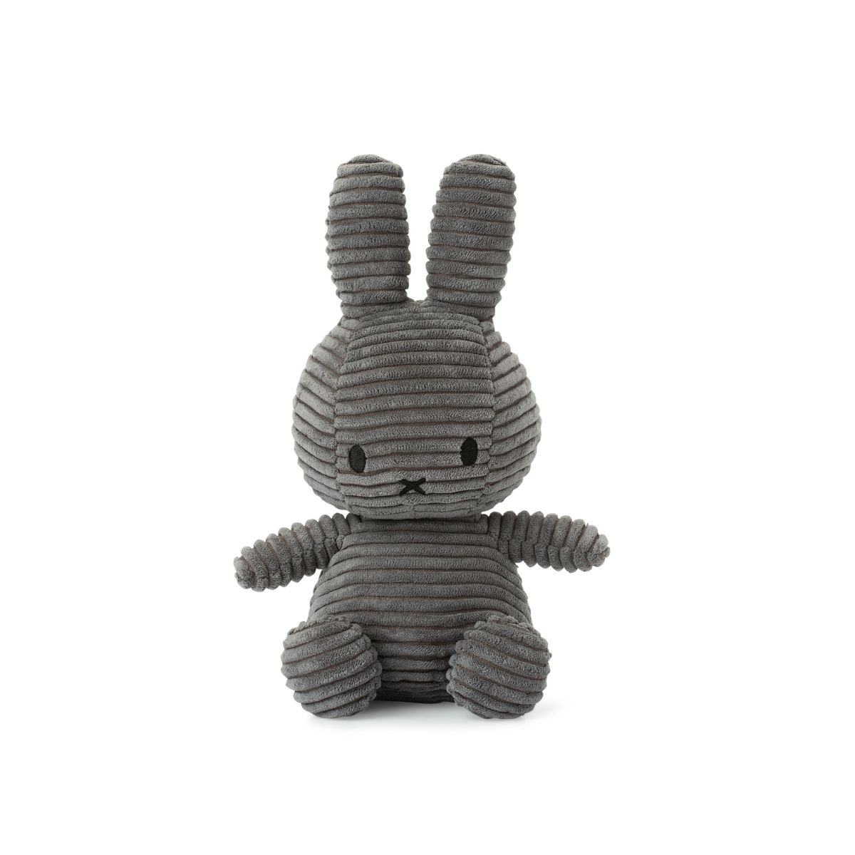 BON TON TOYS - Peluche Miffy Eco Corduroy - 23 cm - 9" Color Gris
