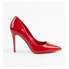 BOVINITA - Zapato Rojo Stiletto Tacon Charol Taco 10cm Plataforma Mujer