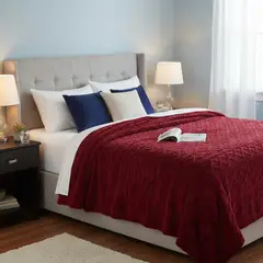 GENERICO - Frazada Con Chiporro Polar 1.5 Plazas Medida 150x200cm - Cafe - 1,5 Plazas