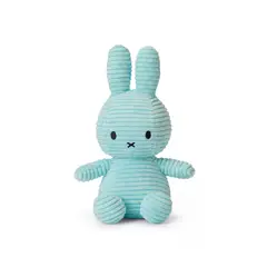 BON TON TOYS - Peluche Miffy Eco Corduroy - 23 cm - 9" Color Turquesa