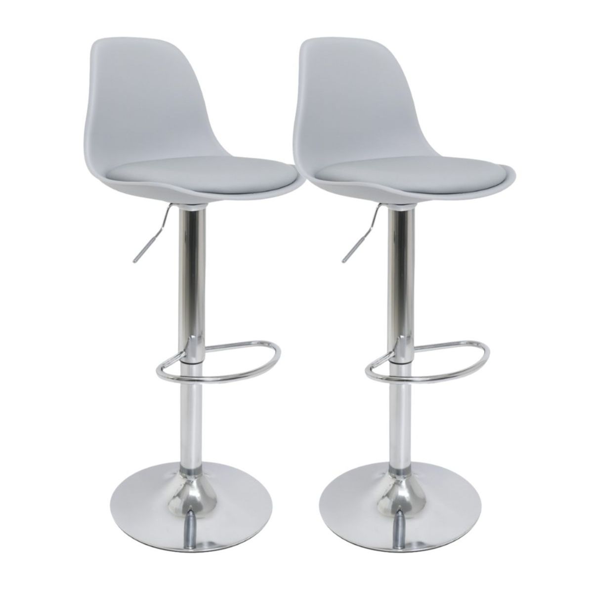 HABITA2 CHILE - Pack 2 Sillas Altas Taburetes Nicky Ajustables