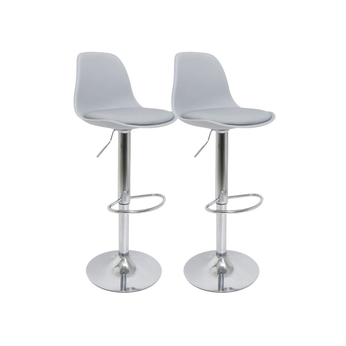 HABITA2 CHILE - Pack 2 Sillas Altas Taburetes Nicky Ajustables