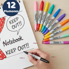 UTILISIMO - Set 12 Plumones Sharpie Glam Pop Marcadores Colores Surtidos