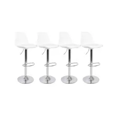 HABITA2 CHILE - Pack 4 Sillas Altas Taburetes Nicky Ajustables