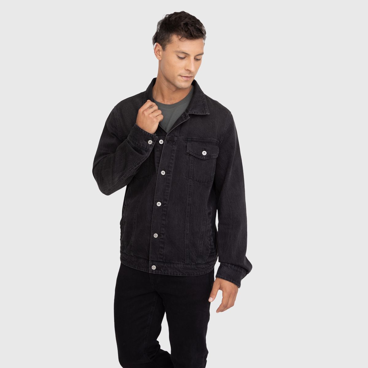 BLACK - Chaqueta De Jeans Dark Unisex Black Bubba