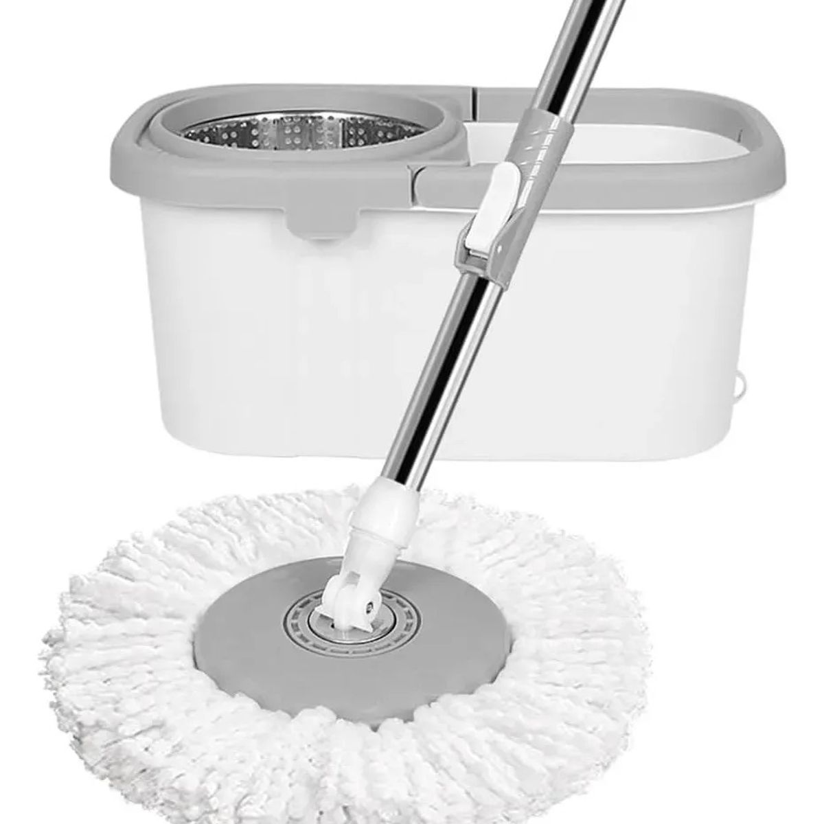 NO LOGO - Trapeador Giratorio Mopa Para Piso 360° Balde Blanco