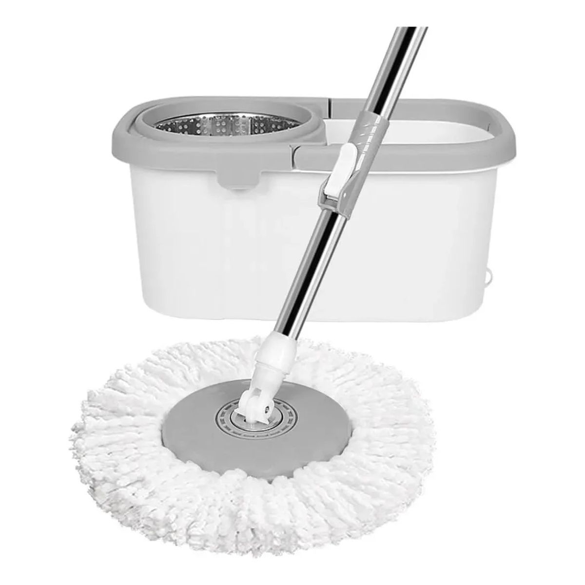 NO LOGO - Trapeador Giratorio Mopa Para Piso 360° Balde Blanco