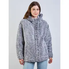 MAUI AND SONS - Poleron Chiporro Soybean Gris Mujer