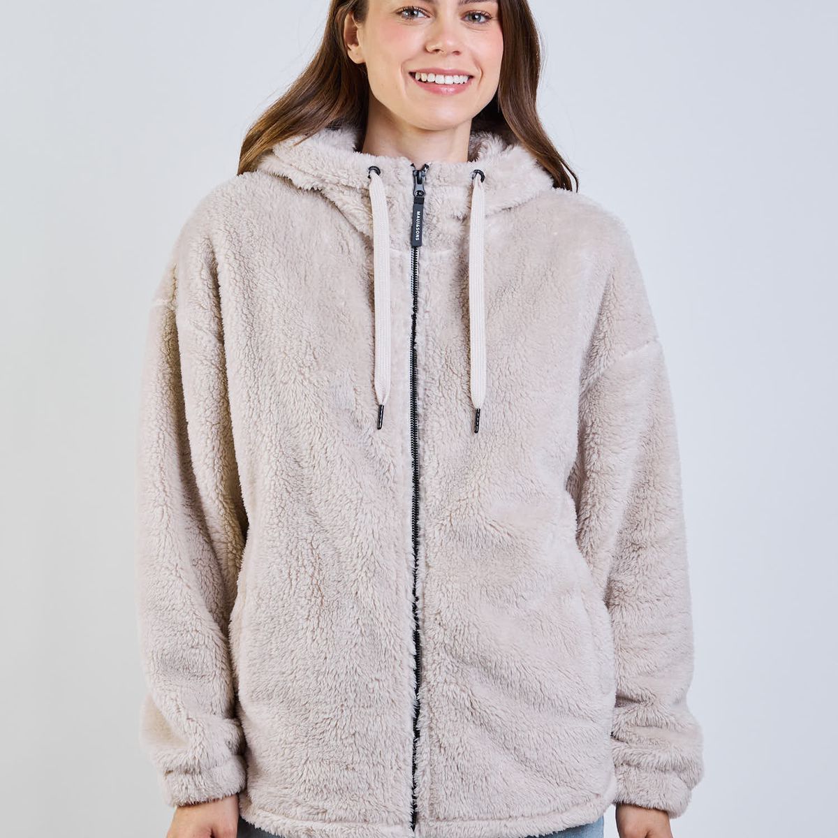 MAUI AND SONS - Poleron Chiporro Nimbus Beige Mujer Maui And Sons
