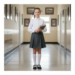 EKOL TACTICA MILITAR - Falda Colegio Niña Juvenil Gris Clásica Confección Nacional