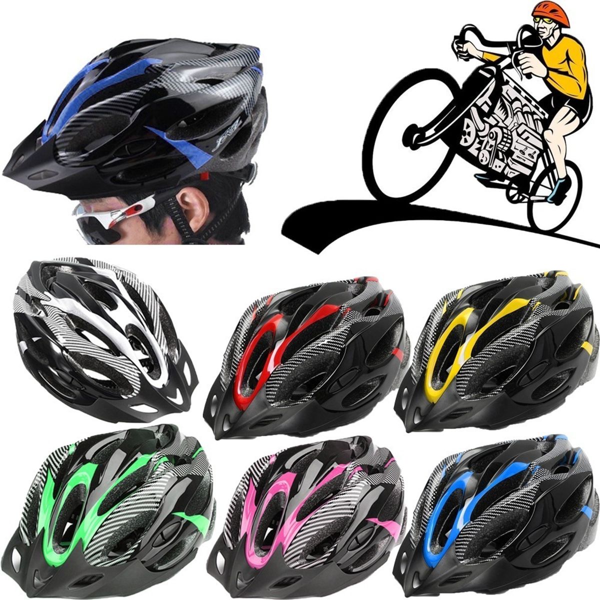 GENERICO - Casco Bicicleta Adulto Ultraligero Transpirable  219017
